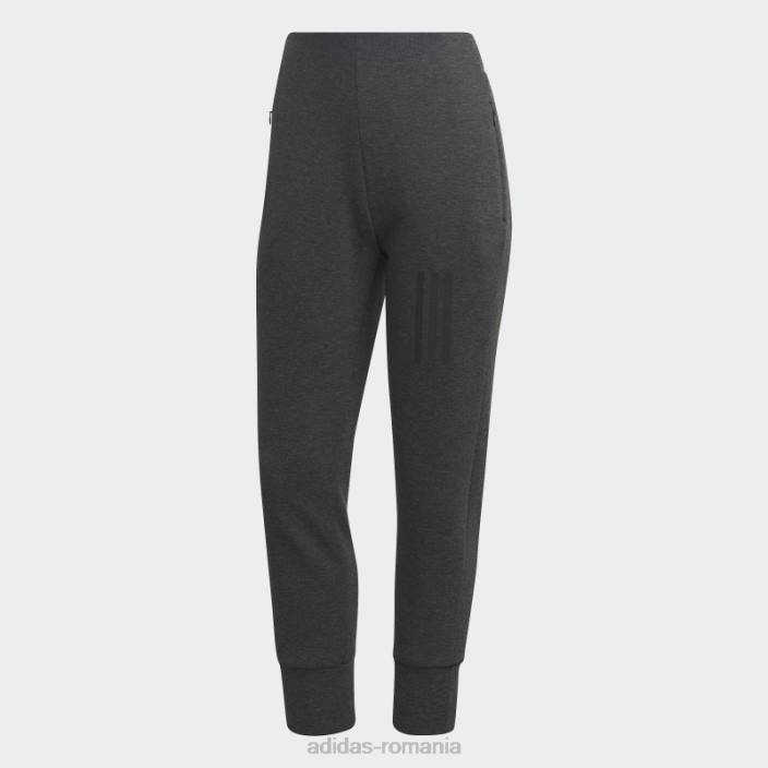 Adidas mission victory pantaloni slim-fit cu talie inalta moda negru melange femei melange negru 2JBN10308