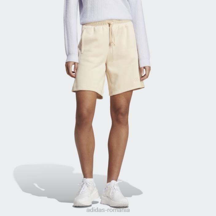 Adidas nisip all szn pantaloni scurți fleece femei nisip 2JBN9526
