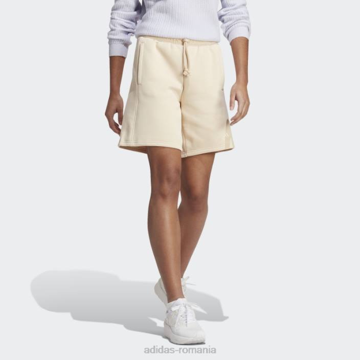 Adidas nisip all szn pantaloni scurți fleece femei nisip 2JBN9526