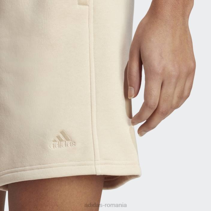Adidas nisip all szn pantaloni scurți fleece femei nisip 2JBN9526