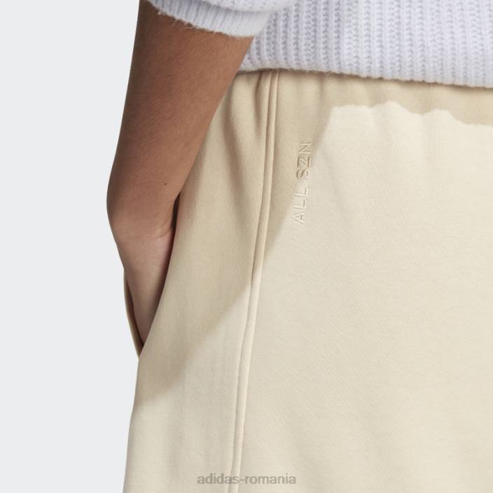 Adidas nisip all szn pantaloni scurți fleece femei nisip 2JBN9526