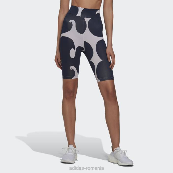 Adidas nuanță violet marimekko coastă jambiere scurte lungime genunchi femei tentă violet 2JBN2759