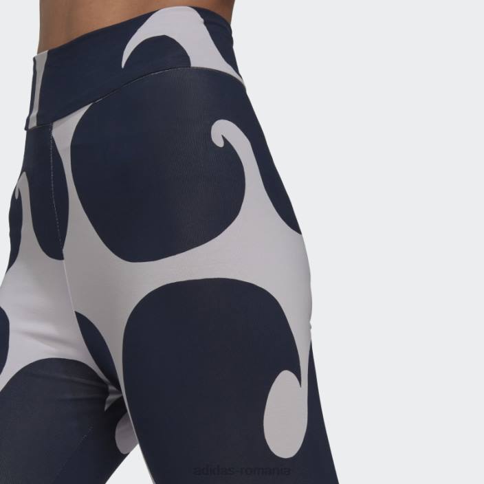 Adidas nuanță violet marimekko coastă jambiere scurte lungime genunchi femei tentă violet 2JBN2759