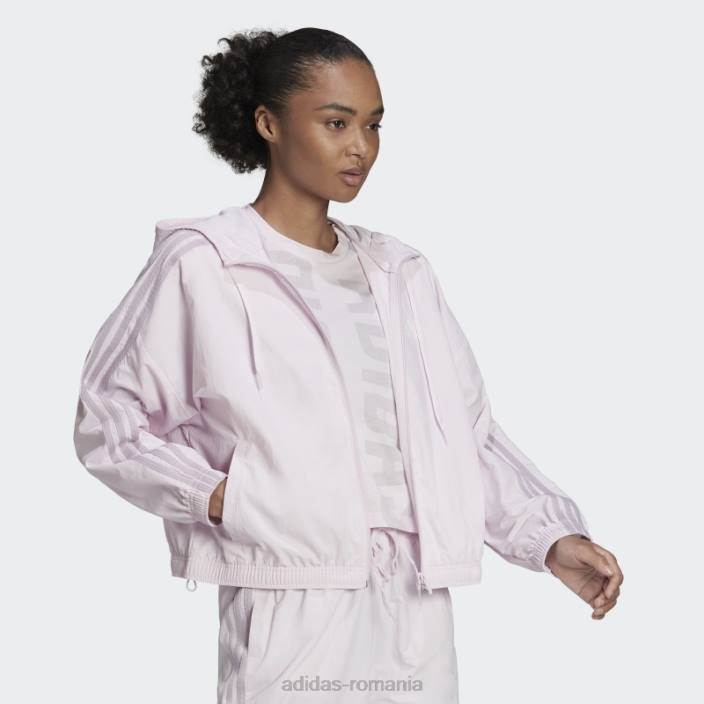 Adidas pantalon de vânt cu sigla cu repetare roz essentials femei roz 2JBN10583