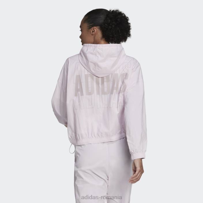 Adidas pantalon de vânt cu sigla cu repetare roz essentials femei roz 2JBN10583