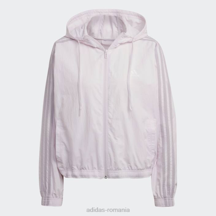 Adidas pantalon de vânt cu sigla cu repetare roz essentials femei roz 2JBN10583