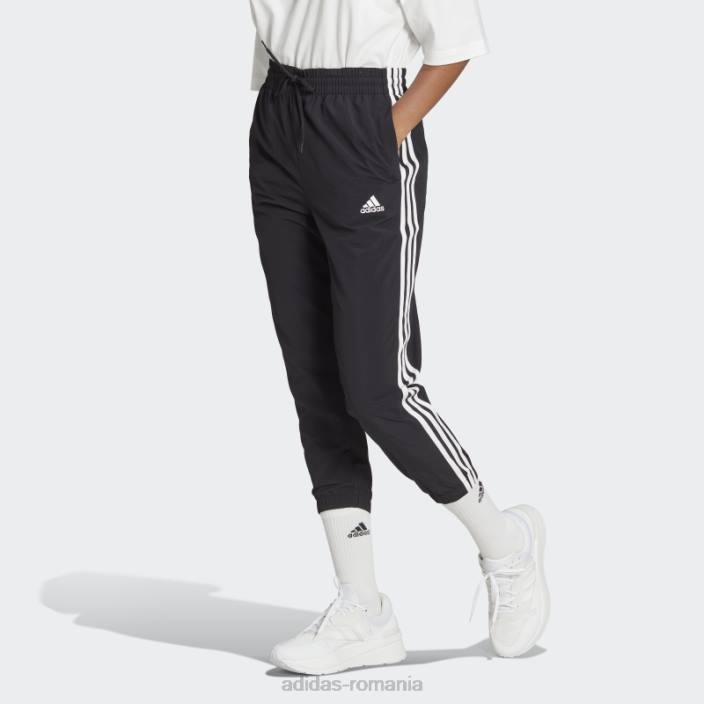 Adidas pantaloni 7/8 țesuți cu 3 dungi negru adidas femei alb negru 2JBN2310