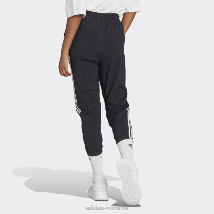 Adidas pantaloni 7/8 țesuți cu 3 dungi negru adidas femei alb negru 2JBN2310