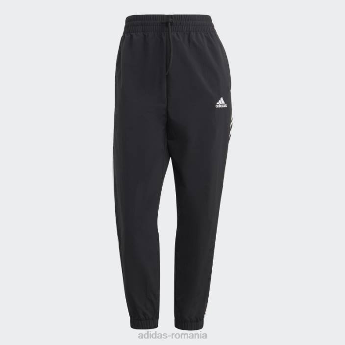 Adidas pantaloni 7/8 țesuți cu 3 dungi negru adidas femei alb negru 2JBN2310