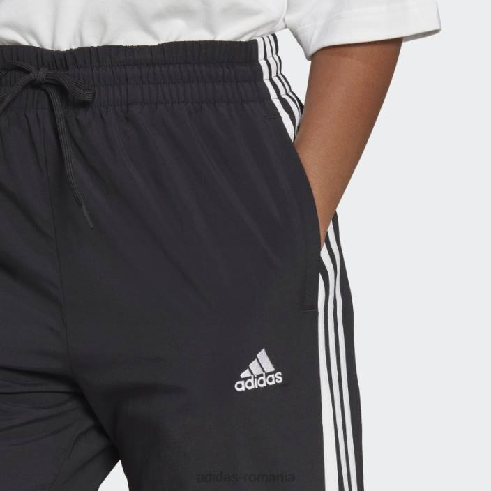 Adidas pantaloni 7/8 țesuți cu 3 dungi negru adidas femei alb negru 2JBN2310