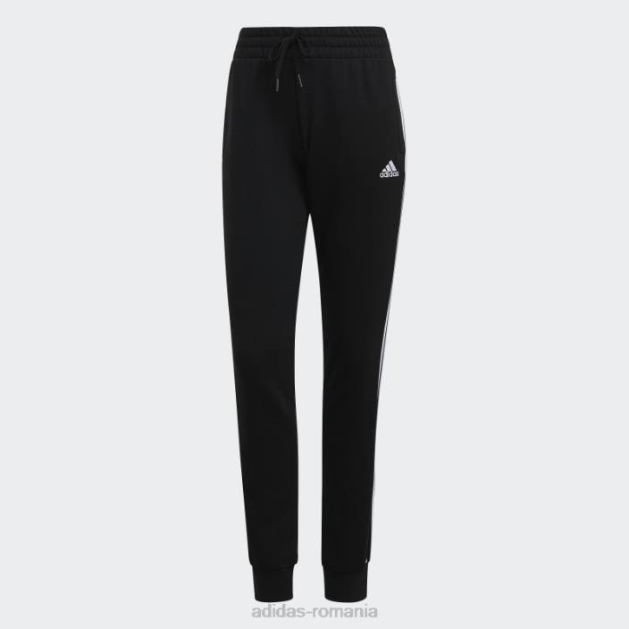 Adidas pantaloni adidas cu 3 dungi black essentials femei alb negru 2JBN2859