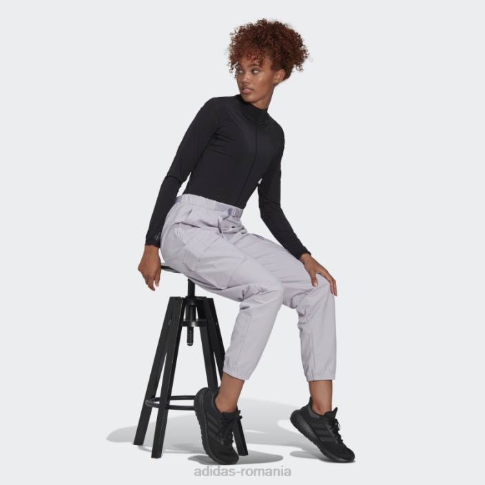 Adidas pantaloni cargo argintii femei zori argintii/negru 2JBN2380