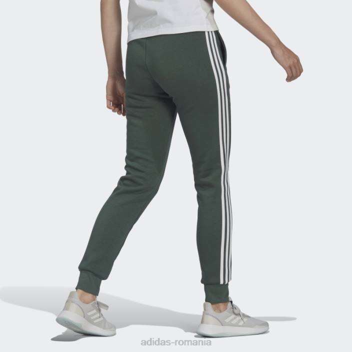 Adidas pantaloni cu 3 dungi din lână green oxide essentials femei oxid verde/alb 2JBN10289