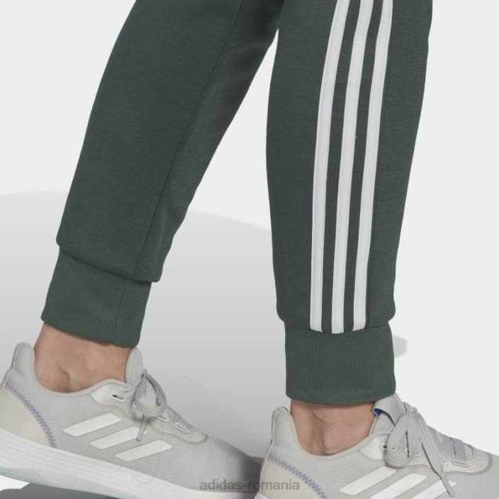 Adidas pantaloni cu 3 dungi din lână green oxide essentials femei oxid verde/alb 2JBN10289