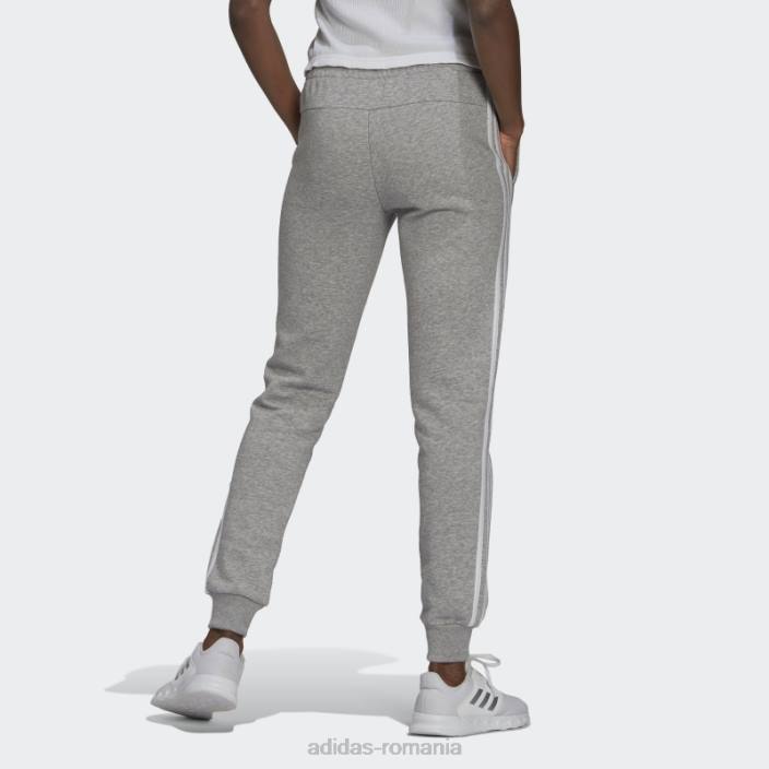 Adidas pantaloni cu 3 dungi din lână gri mediu essentials femei gri mediu/alb 2JBN10312