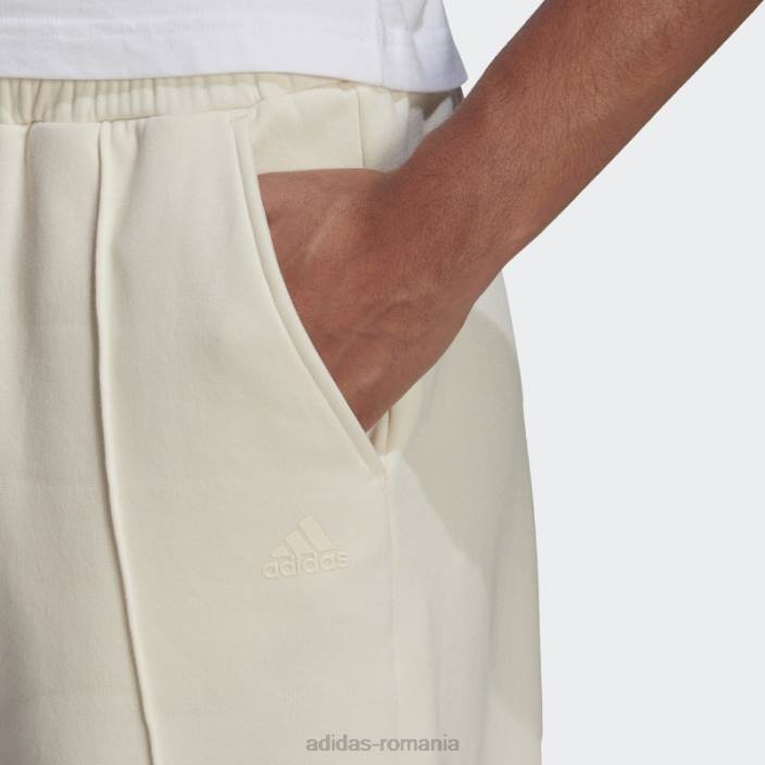 Adidas pantaloni de jogging albi hyperglam fleece femei alb 2JBN17554