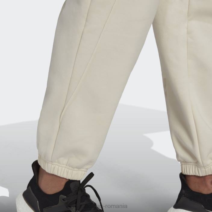 Adidas pantaloni de jogging albi hyperglam fleece femei alb 2JBN17554
