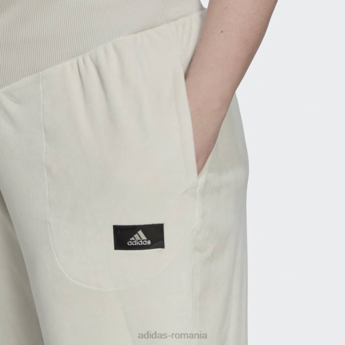 Adidas pantaloni de jogging confortabili din velur Holidayz din aluminiu (mărime plus) femei aluminiu 2JBN10780