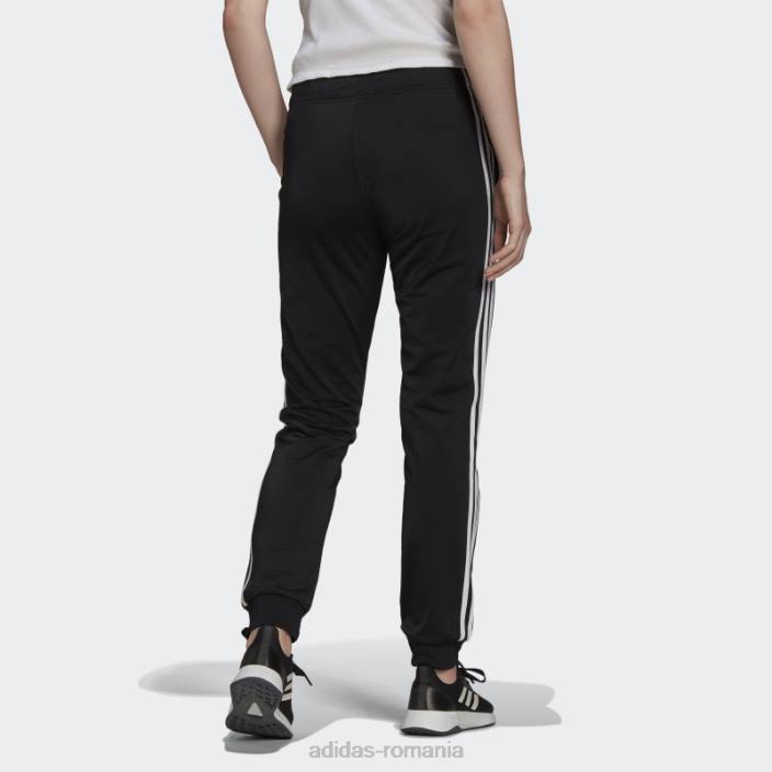 Adidas pantaloni de încălzire negru primegreen essentials, subțiri, conici, cu trei dungi femei negru 2JBN16475