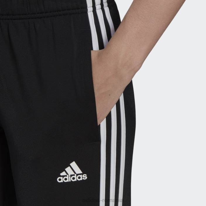Adidas pantaloni de încălzire negru primegreen essentials, subțiri, conici, cu trei dungi femei negru 2JBN16475