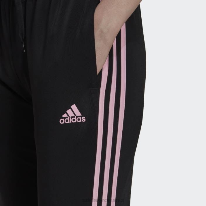 Adidas pantaloni de încălzire primegreen essentials, subțiri, conici, cu 3 dungi, roz adevărat femei negru/roz adevărat 2JBN9923