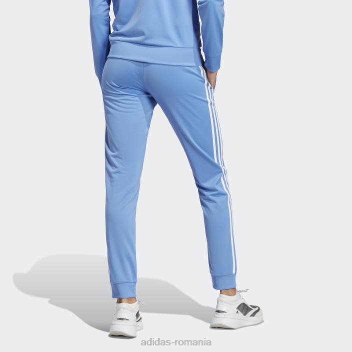 Adidas pantaloni de sport subțiri, conici, cu 3 dungi, pentru încălzire primegreen essentials femei albastru alb 2JBN9652