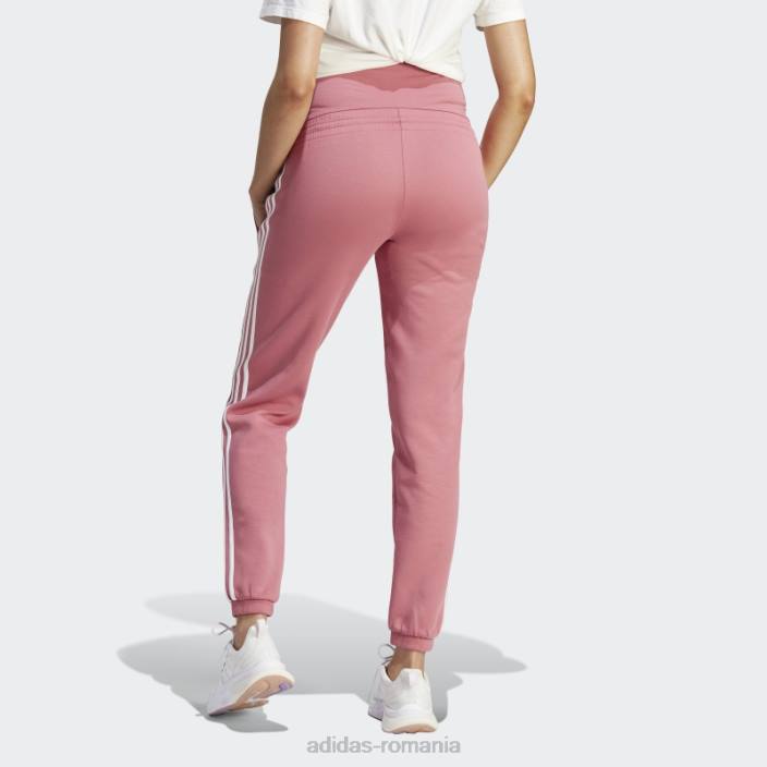 Adidas pantaloni de trening de maternitate roz adidas femei roz/alb 2JBN16704