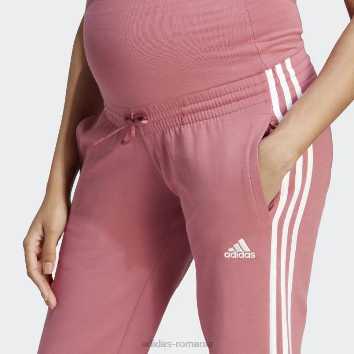 Adidas pantaloni de trening de maternitate roz adidas femei roz/alb 2JBN16704