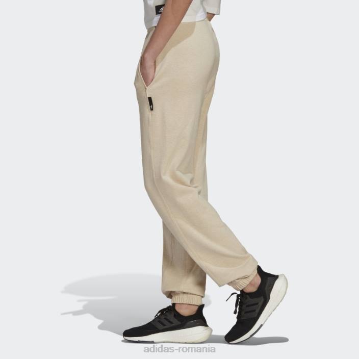 Adidas pantaloni de vara studio lounge mel sportswear bej botanic femei bej botanic mel 2JBN2917