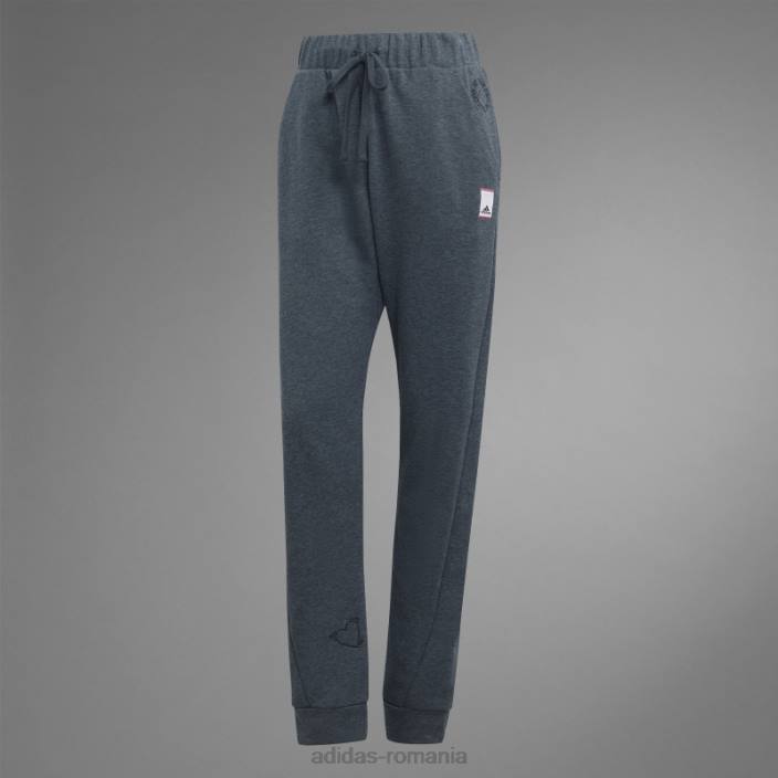 Adidas pantaloni de ziua indragostitilor gri inchis la moda femei erica gri închis 2JBN10195