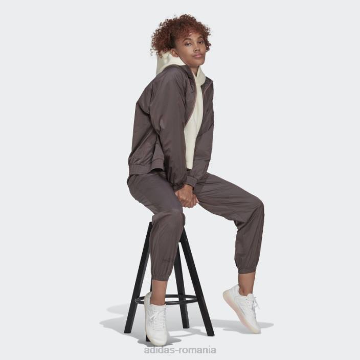Adidas pantaloni țesuți violet femei violet/negru 2JBN2291