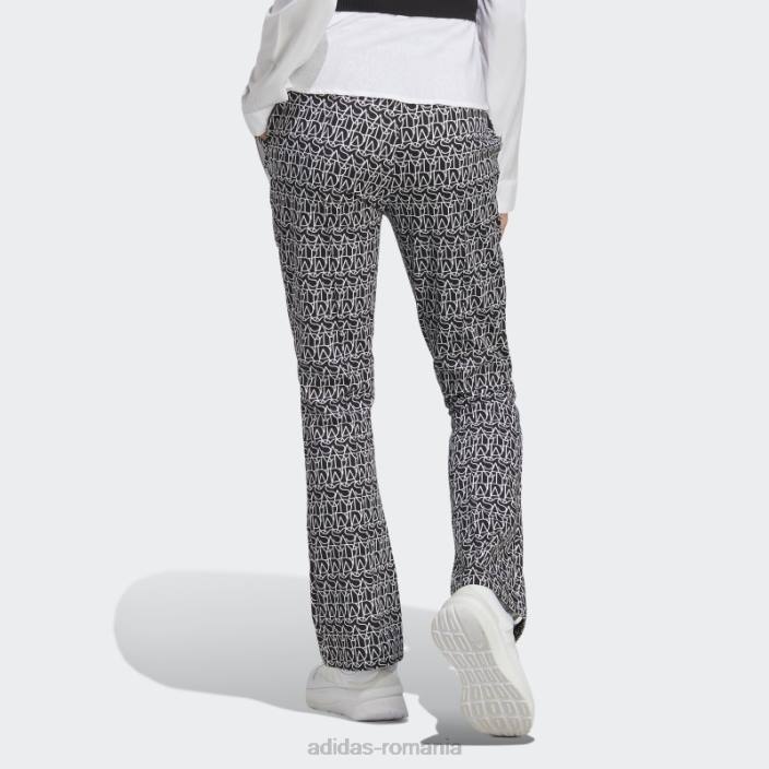 Adidas pantaloni evazați cu talie înaltă, negru fierbinte femei negru/multicolor/alb 2JBN9544