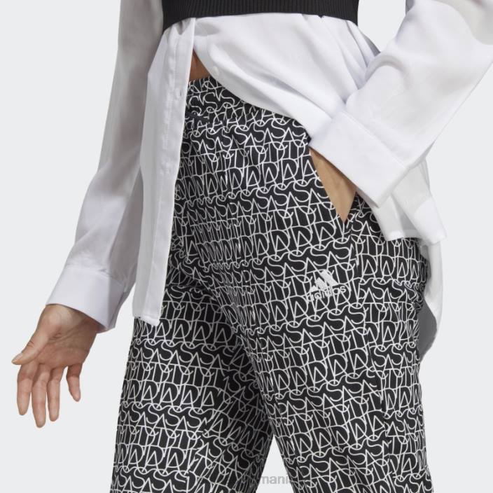 Adidas pantaloni evazați cu talie înaltă, negru fierbinte femei negru/multicolor/alb 2JBN9544