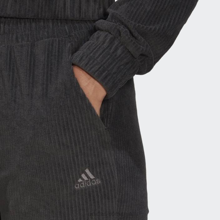 Adidas pantaloni evazați din velur hiperglam negru femei negru 2JBN2947