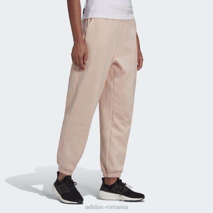 Adidas pantaloni fleece hyperglam roz vapor femei vapor roz 2JBN3221