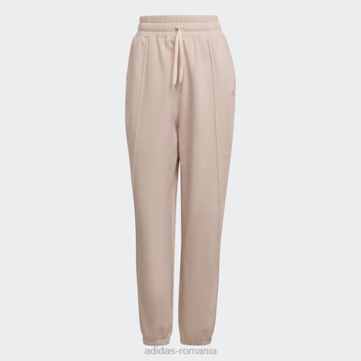 Adidas pantaloni fleece hyperglam roz vapor femei vapor roz 2JBN3221