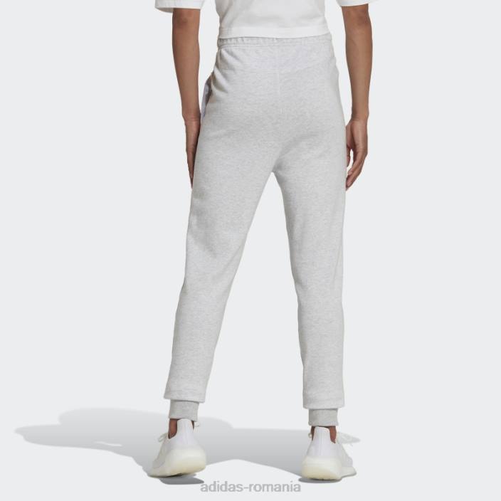 Adidas pantaloni gri deschis studio lounge cu talie înaltă femei erica gri deschis 2JBN10547