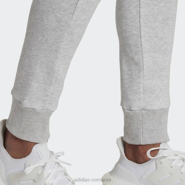 Adidas pantaloni gri deschis studio lounge cu talie înaltă femei erica gri deschis 2JBN10547