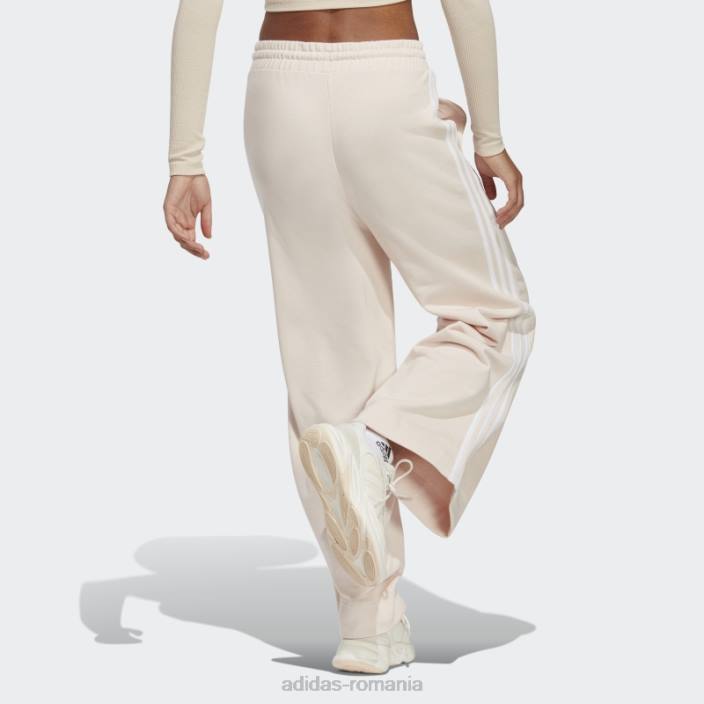 Adidas pantaloni largi cu 3 dungi french terry cuarț adidas femei cuarț/alb 2JBN9408