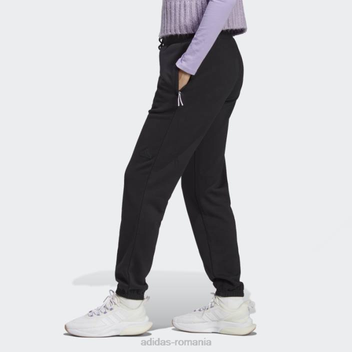 Adidas pantaloni negri city escape cu ajustări regulate femei negru 2JBN9076