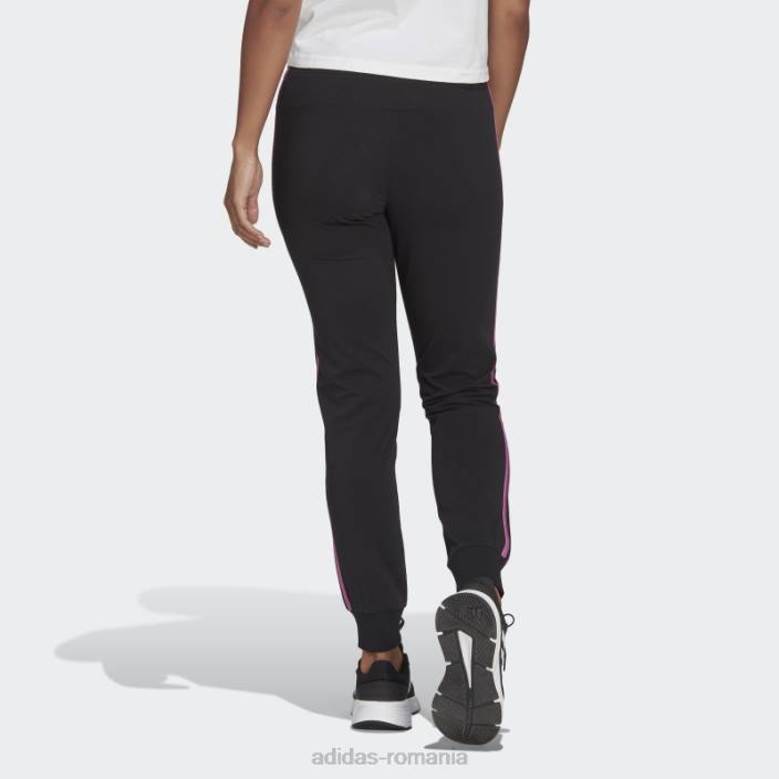 Adidas pantaloni negri cu 3 dungi adidas femei negru/liliac 2JBN9060