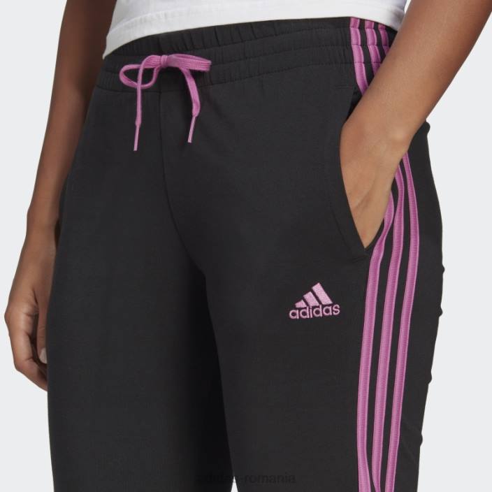 Adidas pantaloni negri cu 3 dungi adidas femei negru/liliac 2JBN9060