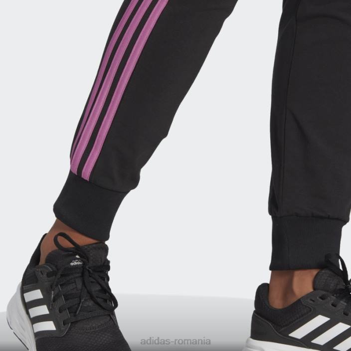 Adidas pantaloni negri cu 3 dungi adidas femei negru/liliac 2JBN9060