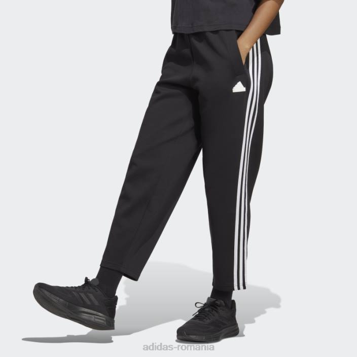 Adidas pantaloni negri cu 3 dungi cu icoane viitoare adidas femei negru 2JBN2385