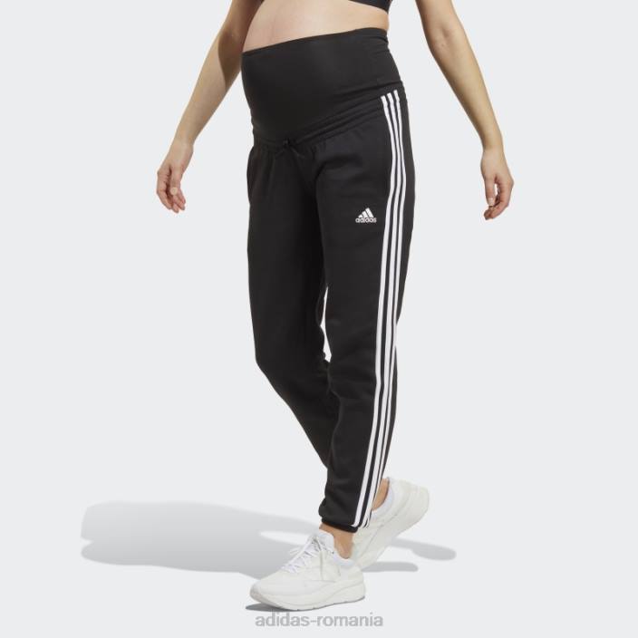 Adidas pantaloni negri de maternitate femei alb negru 2JBN2332