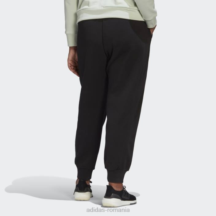 Adidas pantaloni negri din fleece all szn (plus mărime) femei negru 2JBN8932