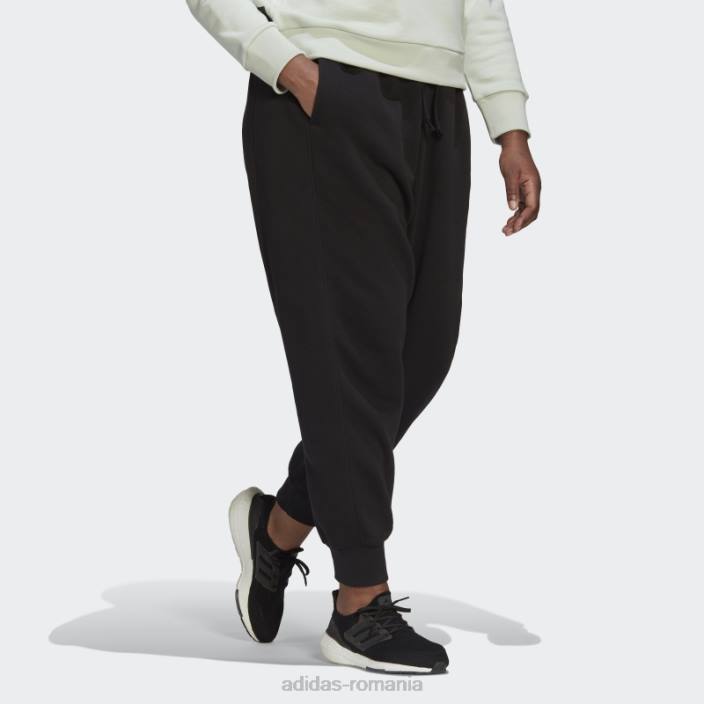 Adidas pantaloni negri din fleece all szn (plus mărime) femei negru 2JBN8932