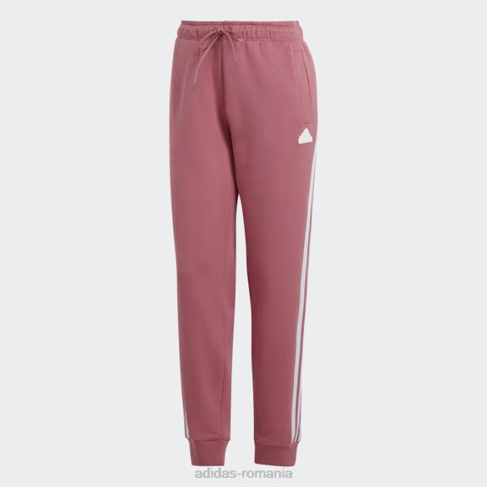 Adidas pantaloni obișnuiți cu 3 dungi icoane viitoare roz femei roz 2JBN9113