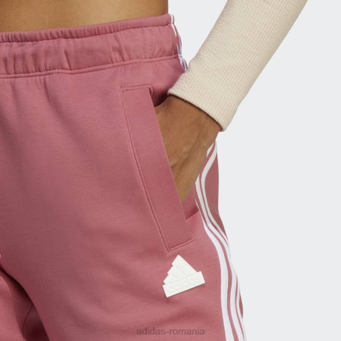 Adidas pantaloni obișnuiți cu 3 dungi icoane viitoare roz femei roz 2JBN9113