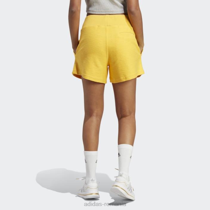 Adidas pantaloni scurți aurii lounge terry loop femei aur 2JBN9605